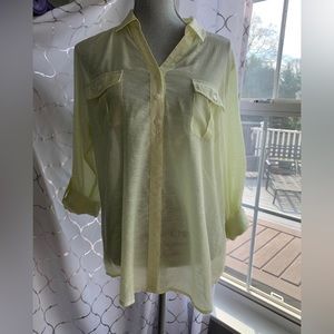 Chico's lightweight button down shirt top Chico’s size 2 or size 12 large